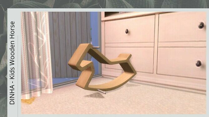 sims 4 cc kids wooden horse at dinha gamer 2