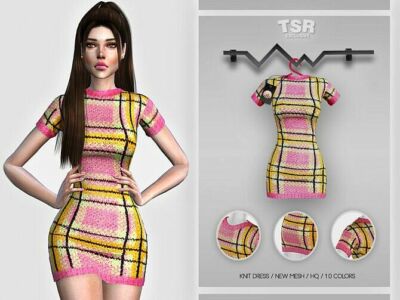 Knit Dress BD419 By Busra-Tr Sims 4 CC