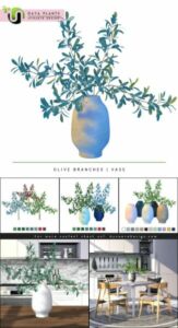 Daya Olive Branches By Nynaeve Design Sims 4 CC