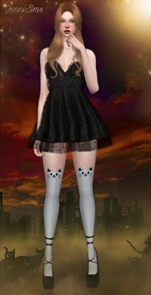 sims 4 cc latest kawaii cat stockings by jenni sims 2