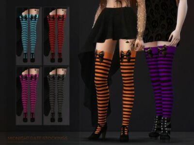 Midnight Date Stockings Simblreen 2020 By Sugar OWL Sims 4 CC
