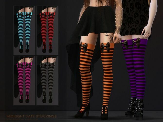 Midnight Date Stockings Simblreen 2020 By Sugar OWL Sims 4 CC