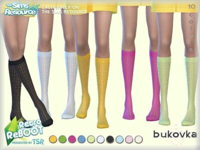 Retro Knee Socks Retro By Bukovka Sims 4 CC