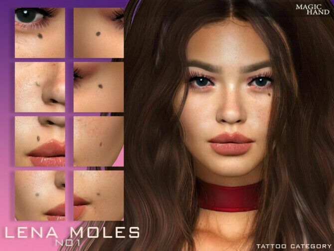 Lena Moles N01 (Tattoo) By Magichand Sims 4 CC