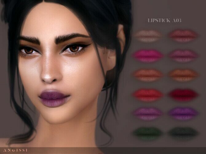 Lipstick A03 By Angissi Sims 4 CC