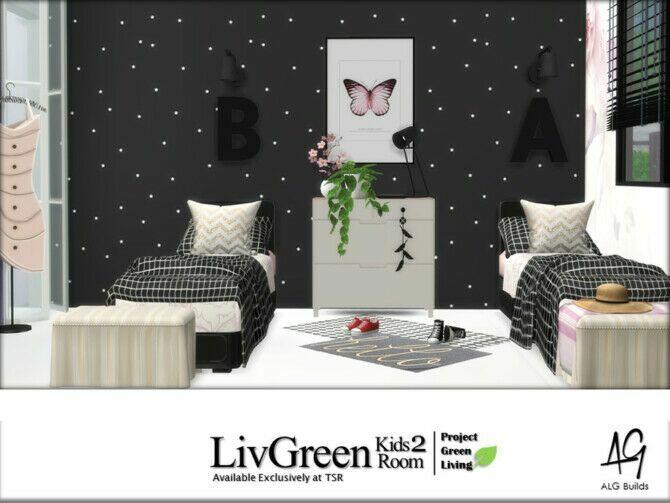 Livgreen Kids Room 2 By Algbuilds Sims 4 CC