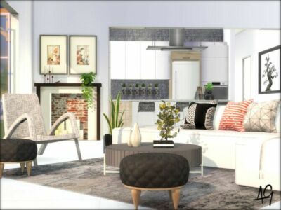 Livgreen Living Room By Algbuilds Sims 4 CC