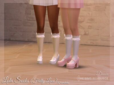 Lola Socks With Lace By Dissia Sims 4 CC