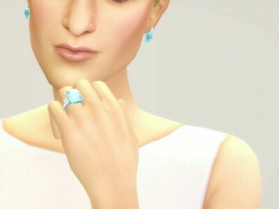 M Jewelry V SET: Earrings & Ring At Rusty Nail Sims 4 CC