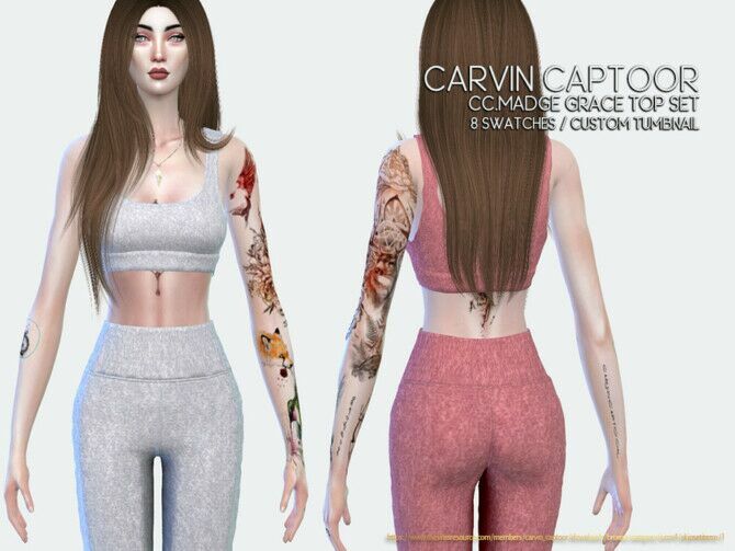 Madge Grace TOP SET By Carvin Captoor Sims 4 CC