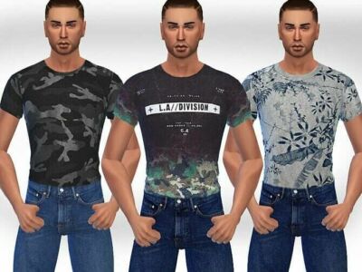 Male Sims Casual T-Shirts By Saliwa Sims 4 CC