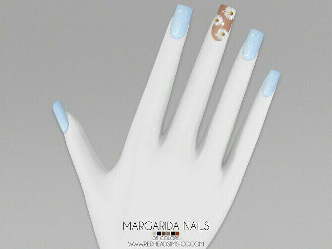 Margarida Nails At Redheadsims Sims 4 CC