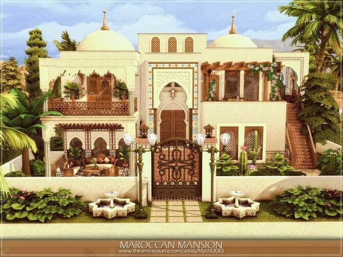 Maroccan Mansion By Mychqqq Sims 4 CC