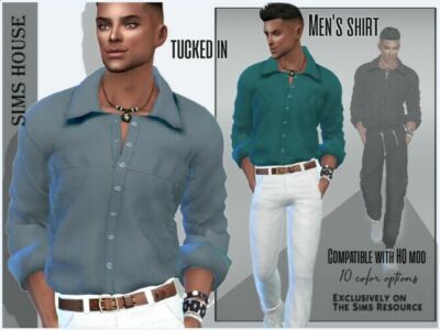 Men’s Shirt Tucked In By Sims House Sims 4 CC