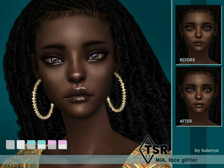 MIA Face Glitter By Soloriya Sims 4 CC