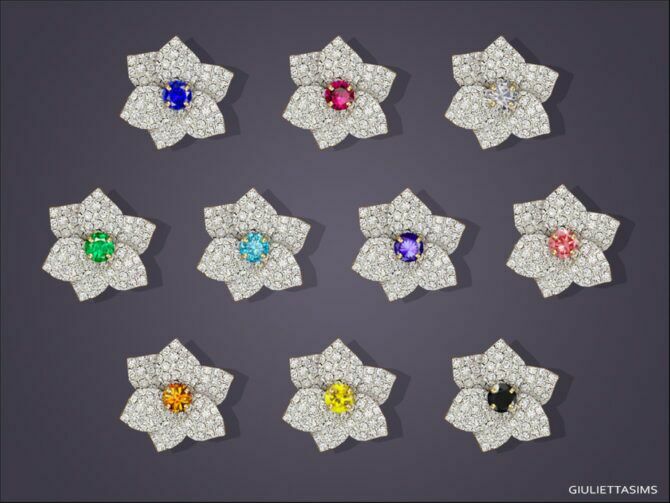 sims 4 cc mia flower stud earrings for kids by feyona 2