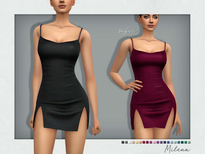 Milena Dress By Sifix Sims 4 CC