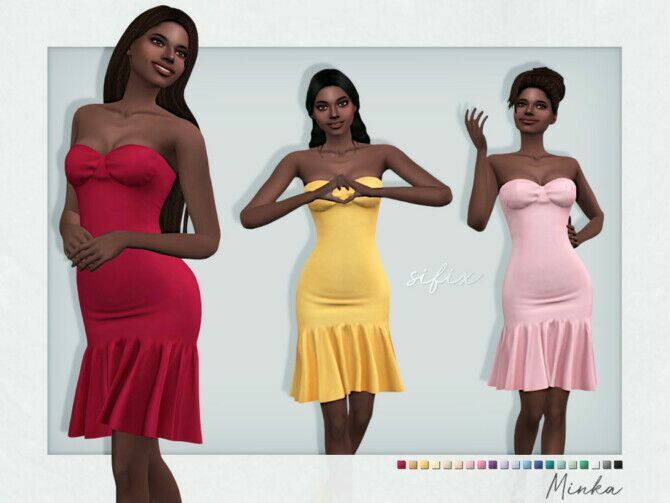 Minka Dress By Sifix Sims 4 CC