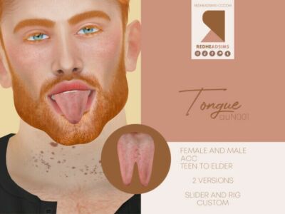 AU Tongue N 001 By Redheadsims Sims 4 CC