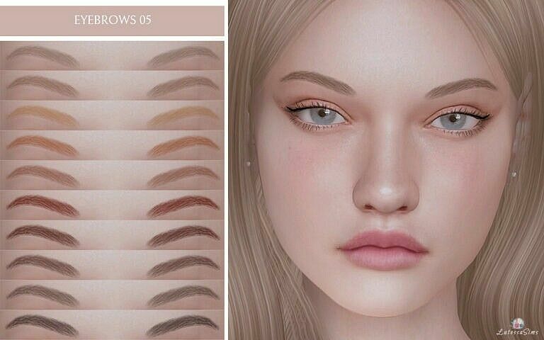 Eyebrows 05 By Lutessa Sims 4 CC