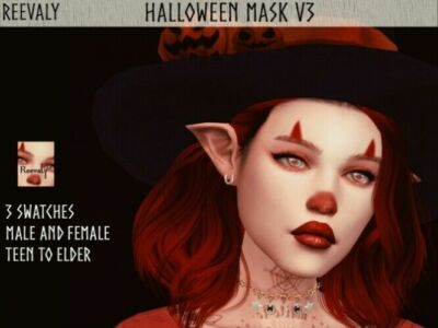 Halloween Mask V3 By Reevaly Sims 4 CC