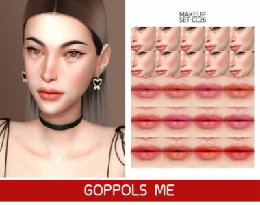 Gpme-Gold Makeup SET CC26 By Goppols ME Sims 4 CC