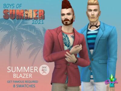Simmiev BOS Summer Blazer Sims 4 CC