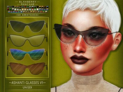 Ashanti Glasses By Blahberry Pancake Sims 4 CC