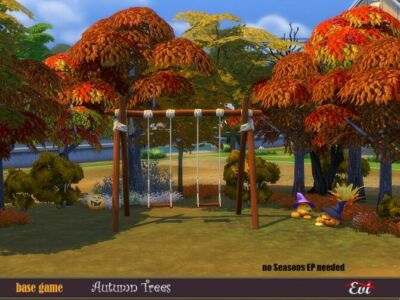 Autumn Trees By EVI Sims 4 CC