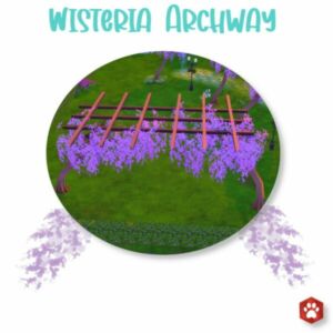 Wisteria Archway By Moonfeather Sims 4 CC