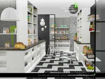 Naturalis Pantry Room By Simcredible Sims 4 CC