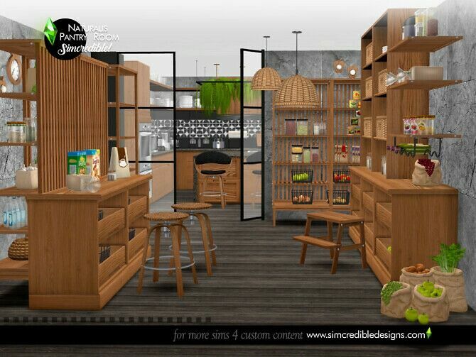 sims 4 cc naturalis pantry room by simcredible 2