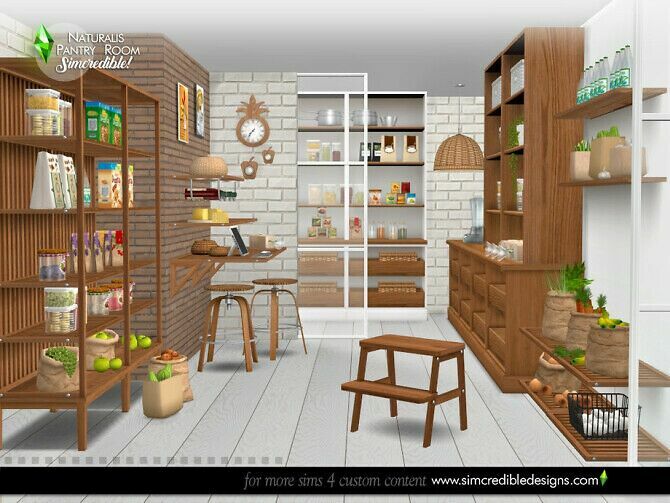 sims 4 cc naturalis pantry room by simcredible 3