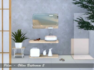 Oblon Bathroom 2 By Pilar Sims 4 CC