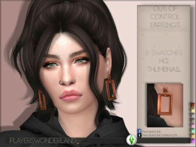 OUT Of Control Earrings By Playerswonderland Sims 4 CC