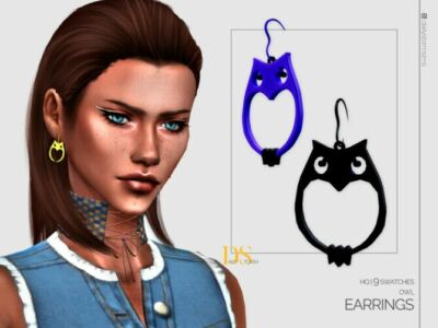 OWL Earrings By Dailystorm Sims 4 CC