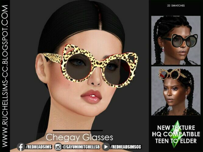 Chegay Glasses By Ruchell Sims Sims 4 CC