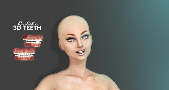 sims 4 cc recent 3d realistic teeth by thiago mitchell by redheadsims 2