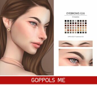 Gpme-Gold F Eyebrows G16 By Goppols ME Sims 4 CC