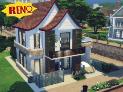 Reno Small Modern Family House By Genkaiharetsu Sims 4 CC