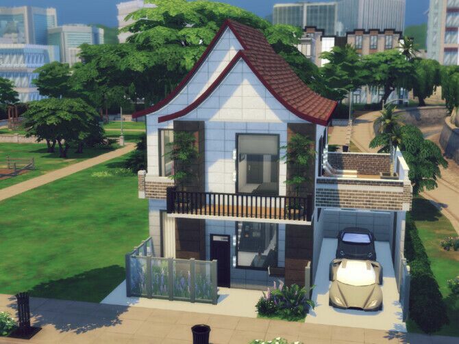 sims 4 cc reno small modern family house by genkaiharetsu 2