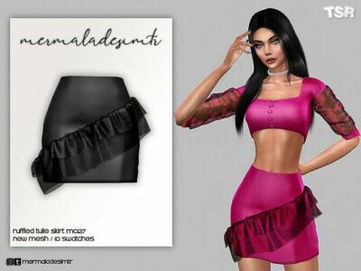 Ruffled Tulle Skirt MC127 By Mermaladesimtr Sims 4 CC