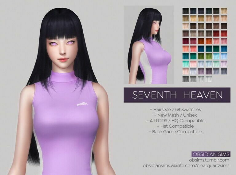 Seventh Heaven Hairstyle At Obsidian Sims Sims 4 CC