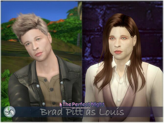 sims 4 cc sim brad pitt as vampire louis by bakalia 2