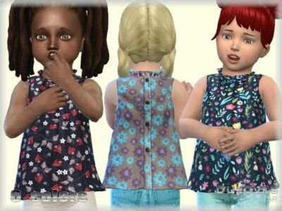 Sleeveless Blouse For Toddlers By Bukovka Sims 4 CC