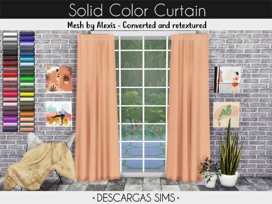 Solid Color Blinds At Descargas Sims Sims 4 CC