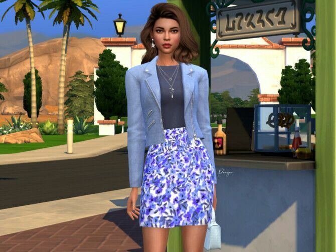 sims 4 cc spring mini skirt by paogae 2