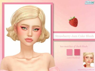 Strawberry JAM Cake Blush By Ladysimmer94 Sims 4 CC