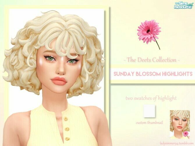 Sunday Blossom Highlights By Ladysimmer94 Sims 4 CC