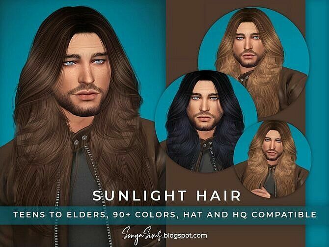 Sunlight Long Hair For Males By Sonyasimscc Sims 4 CC